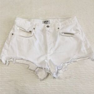 AGOLDE Women's White Distressed Shorts size 30